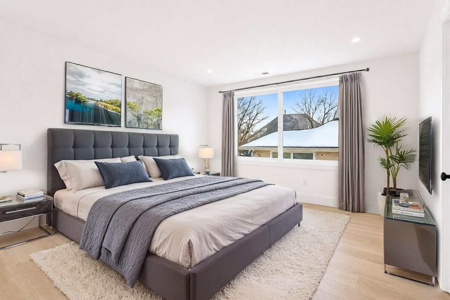 Bedroom virtually staged by VirtuallyStage — Modern