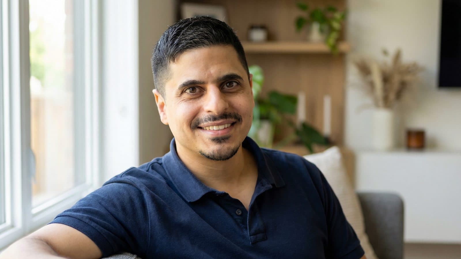 Ali Annabi, founder of VirtuallyStage, a licensed Toronto real estate agent, at home