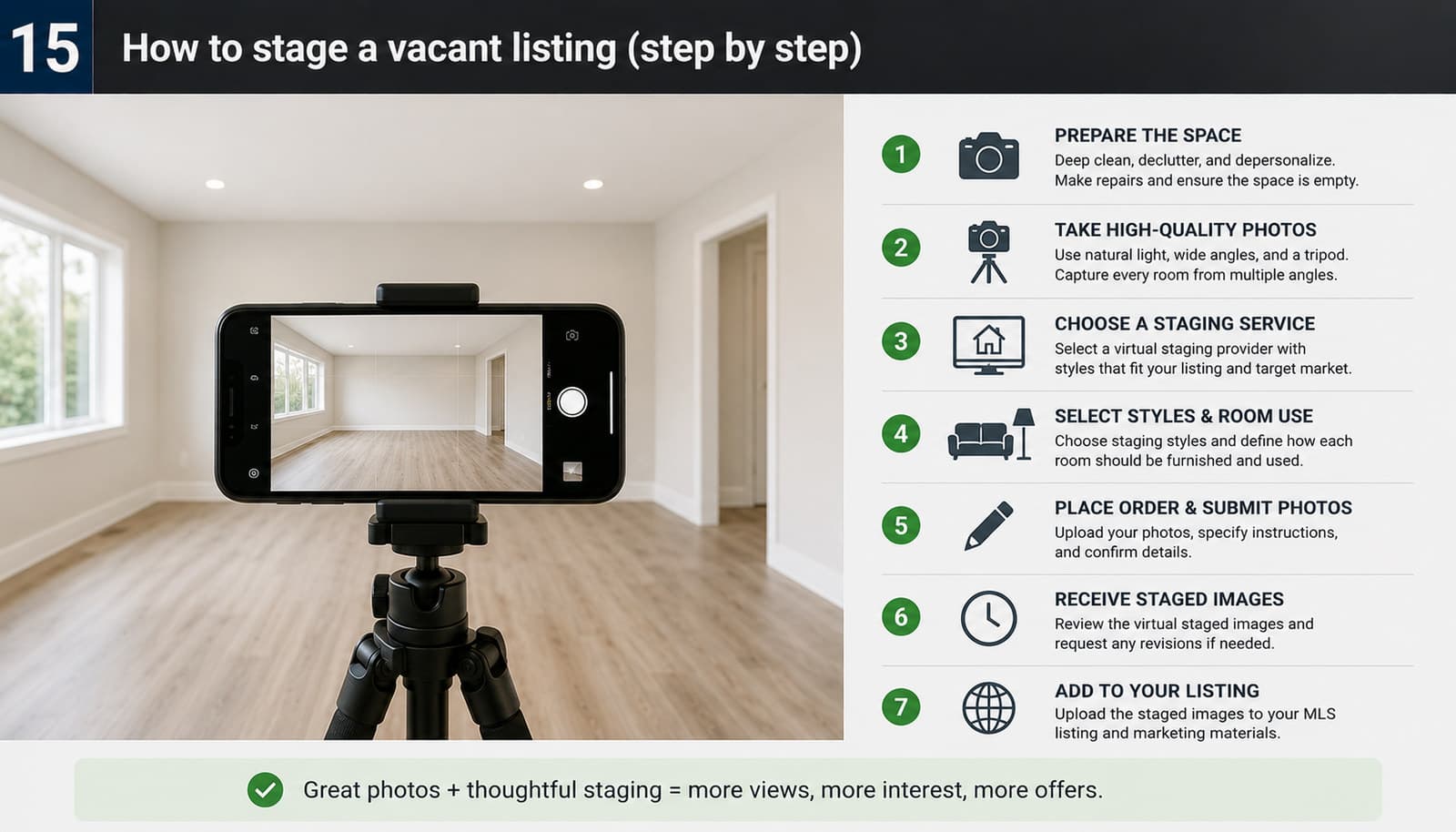 How to Virtually Stage a Vacant Listing in Under an Hour (Step by Step)
