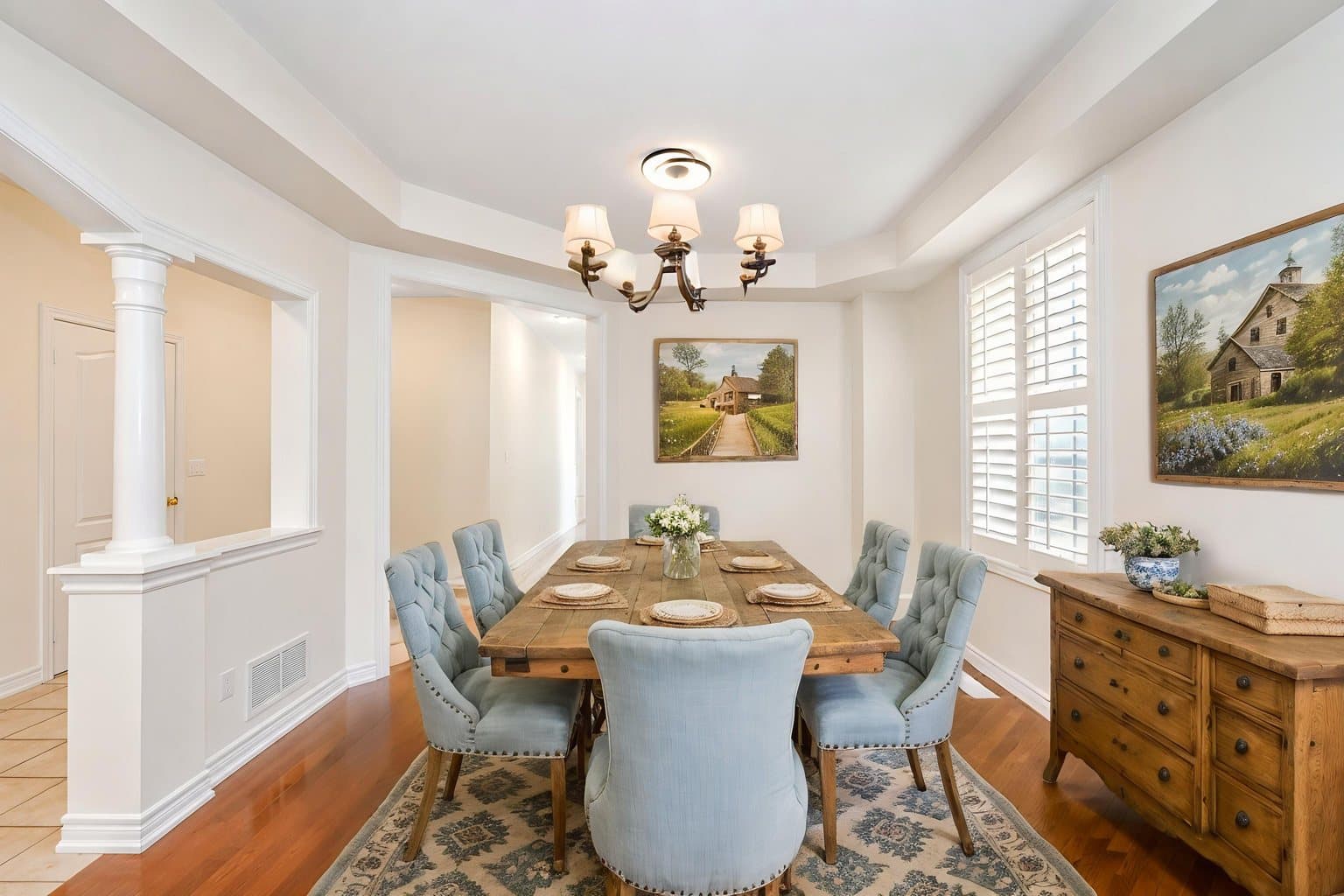 Dining Room virtually staged by VirtuallyStage — Farmhouse