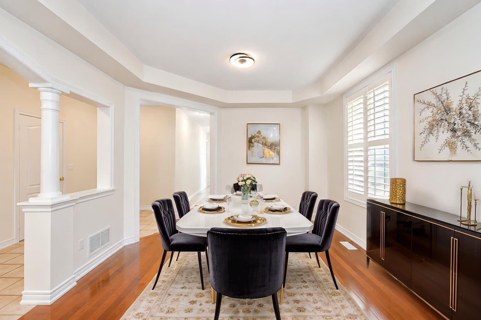 Dining Room virtually staged by VirtuallyStage — Luxury