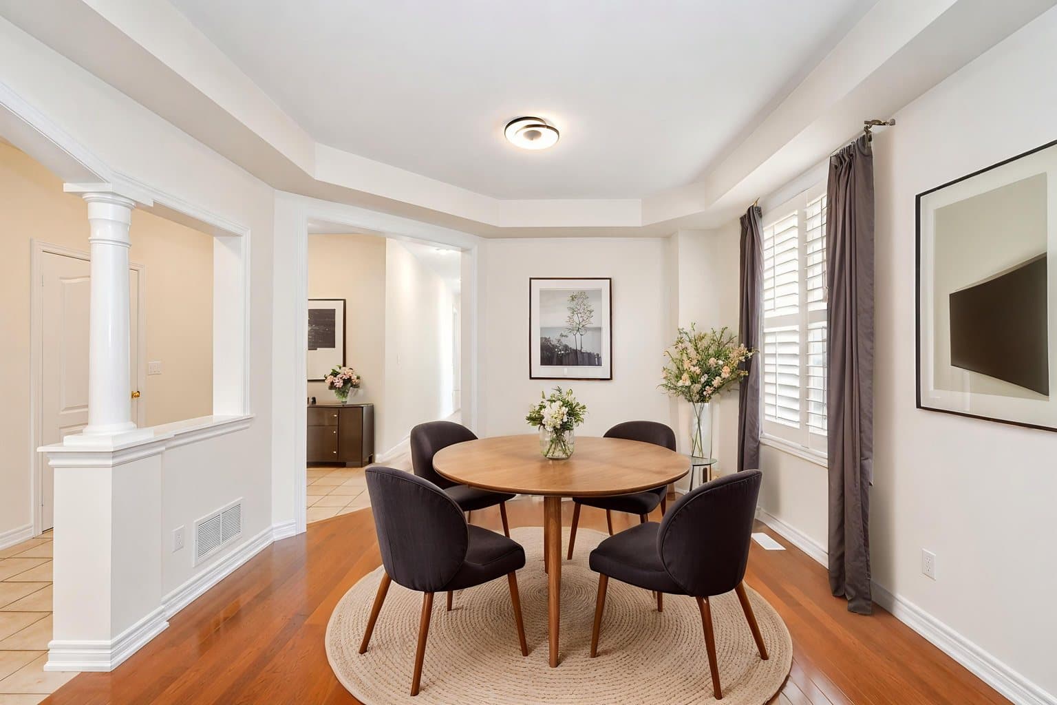 Dining Room virtually staged by VirtuallyStage — Scandinavian