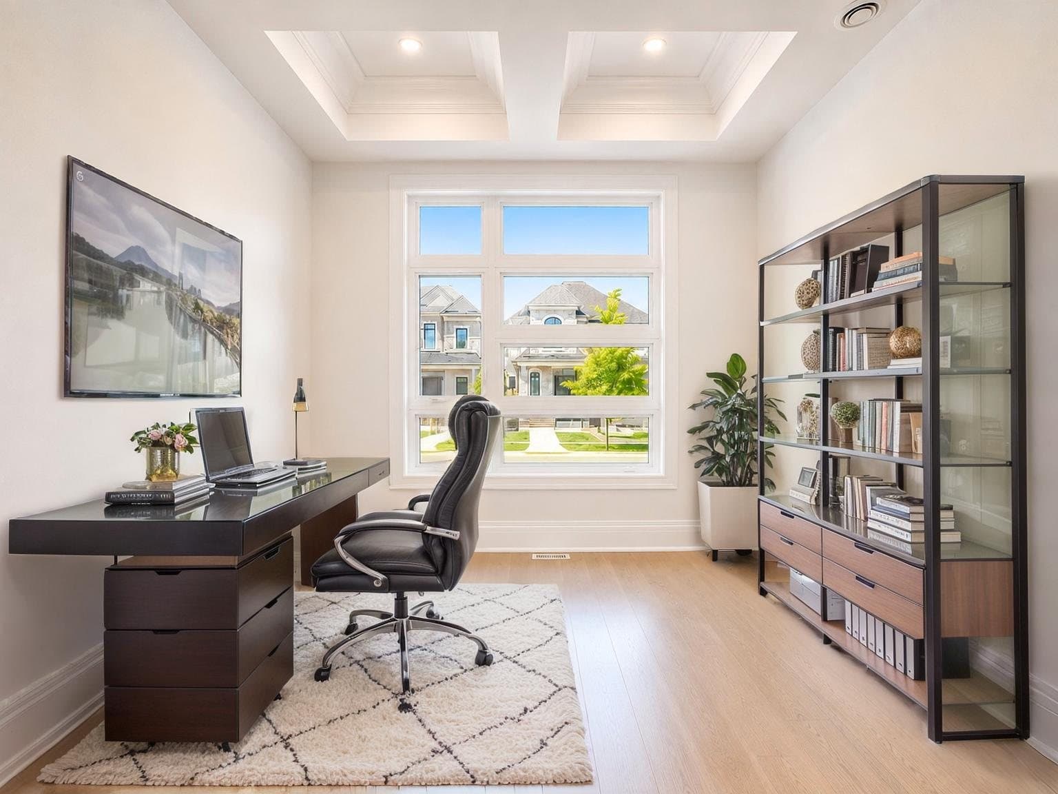 Home Office virtually staged by VirtuallyStage — Luxury