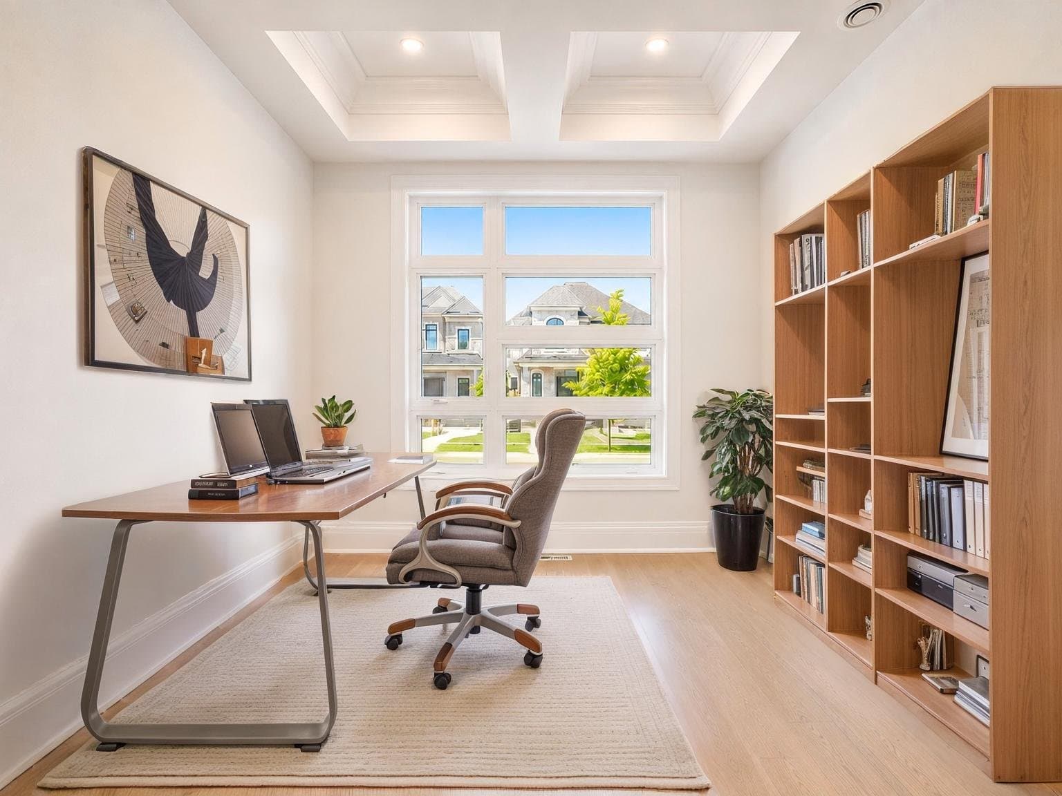 Home Office virtually staged by VirtuallyStage — Rustic