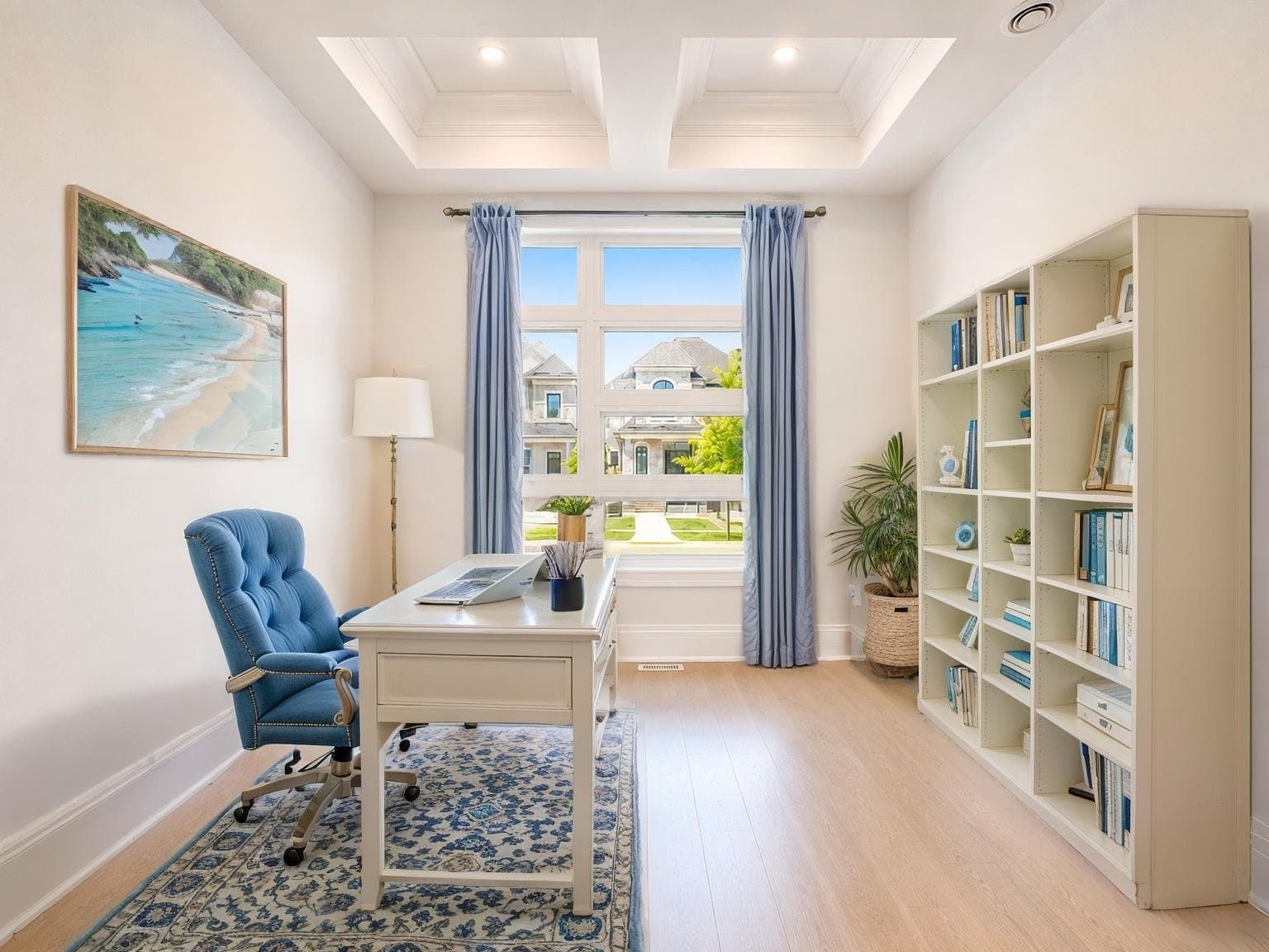 Home Office virtually staged by VirtuallyStage — Coastal