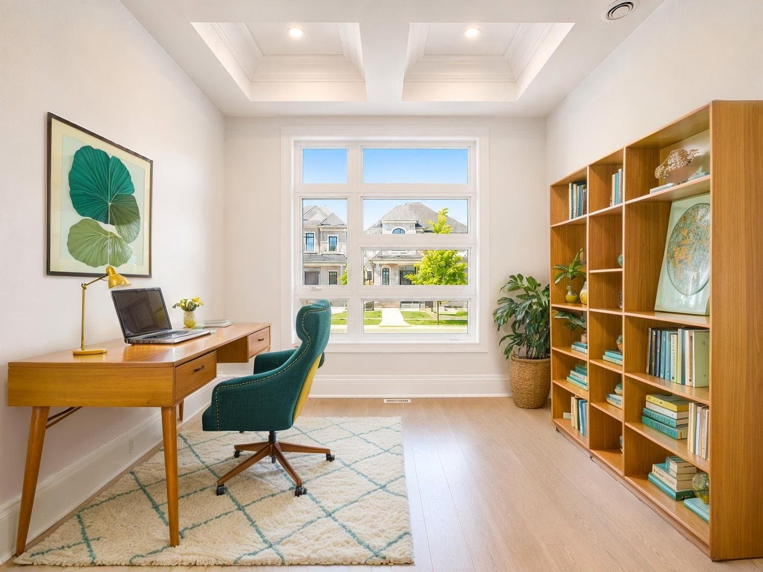 Home Office virtually staged by VirtuallyStage — Midcentury