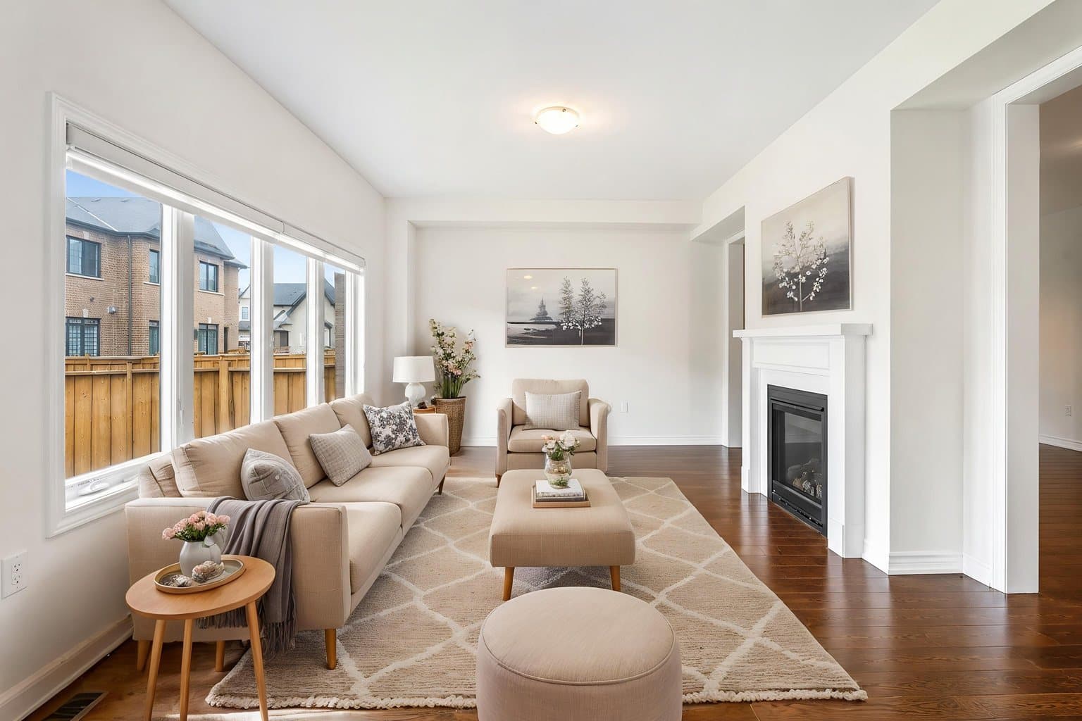 Living Room virtually staged by VirtuallyStage — Scandinavian